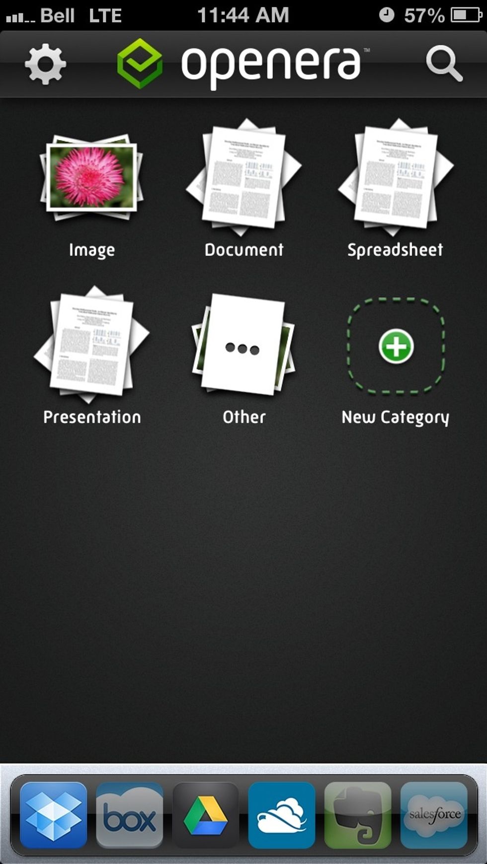 BONUS: Tap any category to browse all of your files in you Inbox and connected services or tap the magnifying glass to search for a file across all connected services.