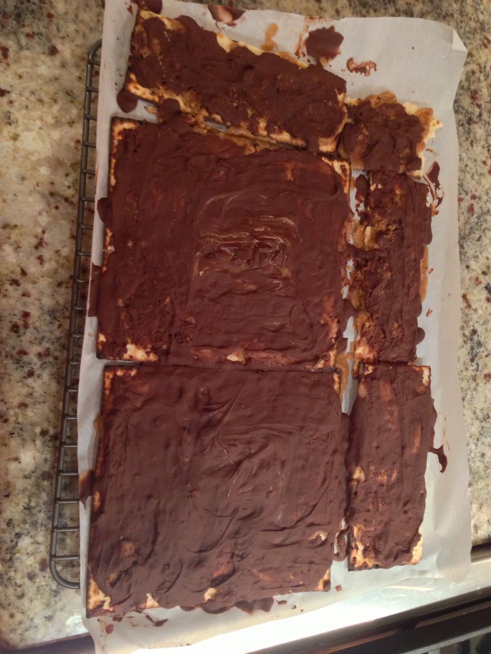 Boom! This is how it will look after 30 minutes in the fridge. Try to resist eating the whole thing now. It will give you a heart attack. Seriously. Pace yourself.