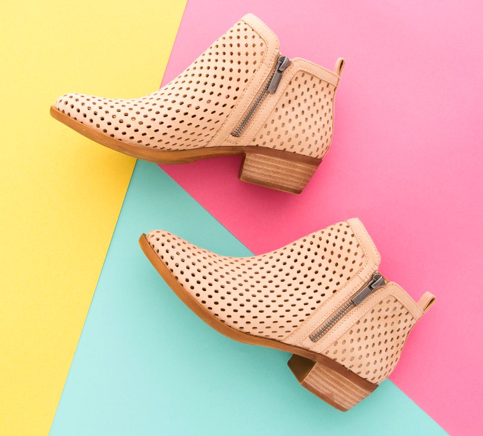 Booties that Breathe - I like to have a sturdy shoe in the summertime because I\u2019m walking around more than any other time of year. I recommend opting for a pair of booties that breathe like these.