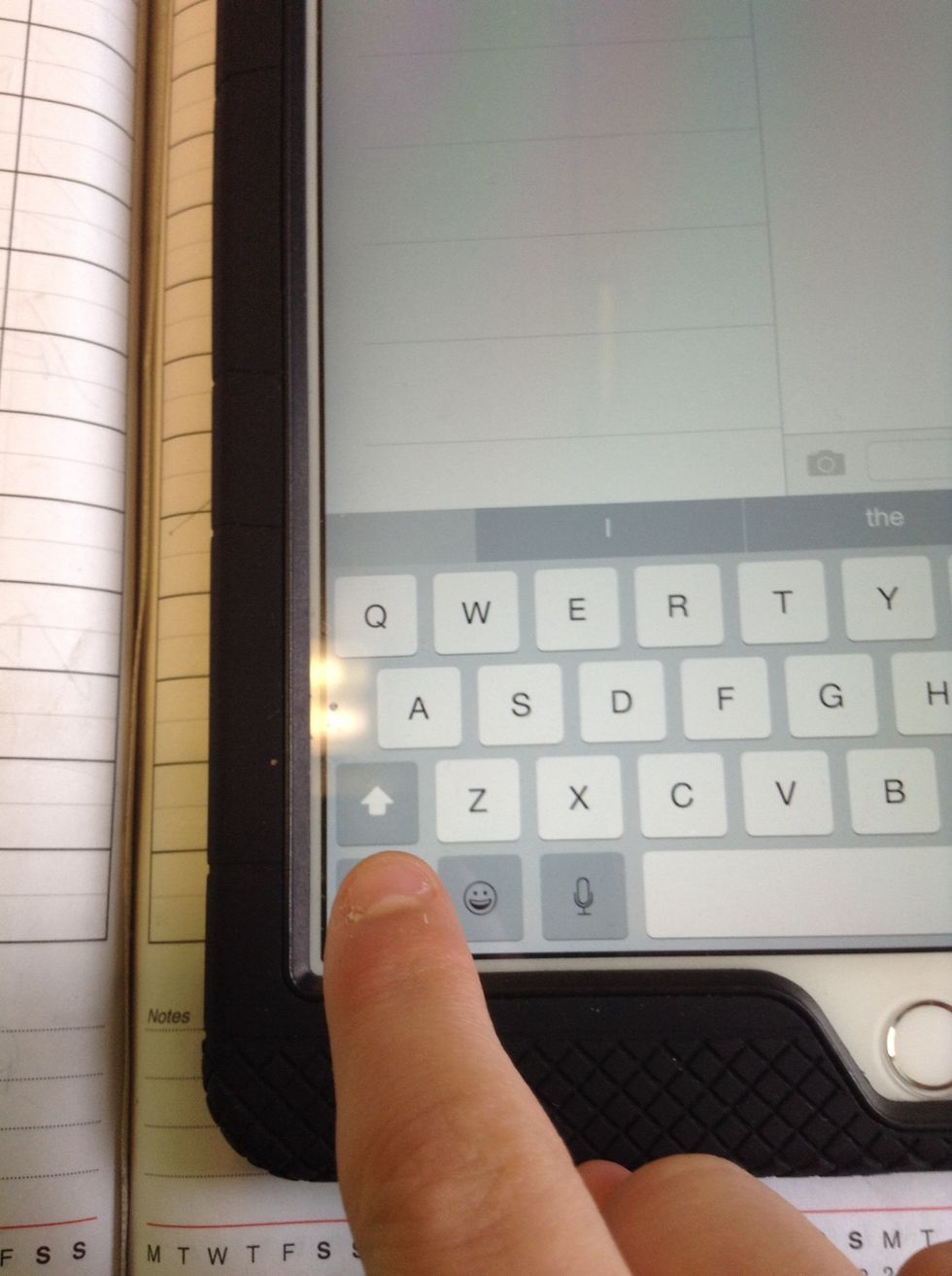 Boring life hack 2: click the up arrow for caps x
