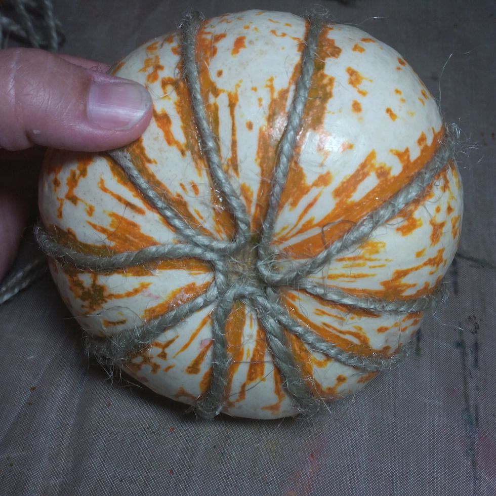 Bottom of pumpkin. Don't worry if it is not perfect, it is the bottom after all!!