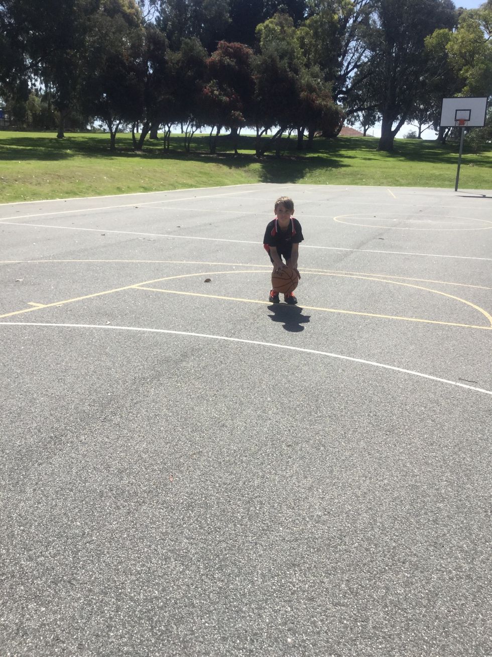 Bounce the ball a few times to get a feel of the ball.