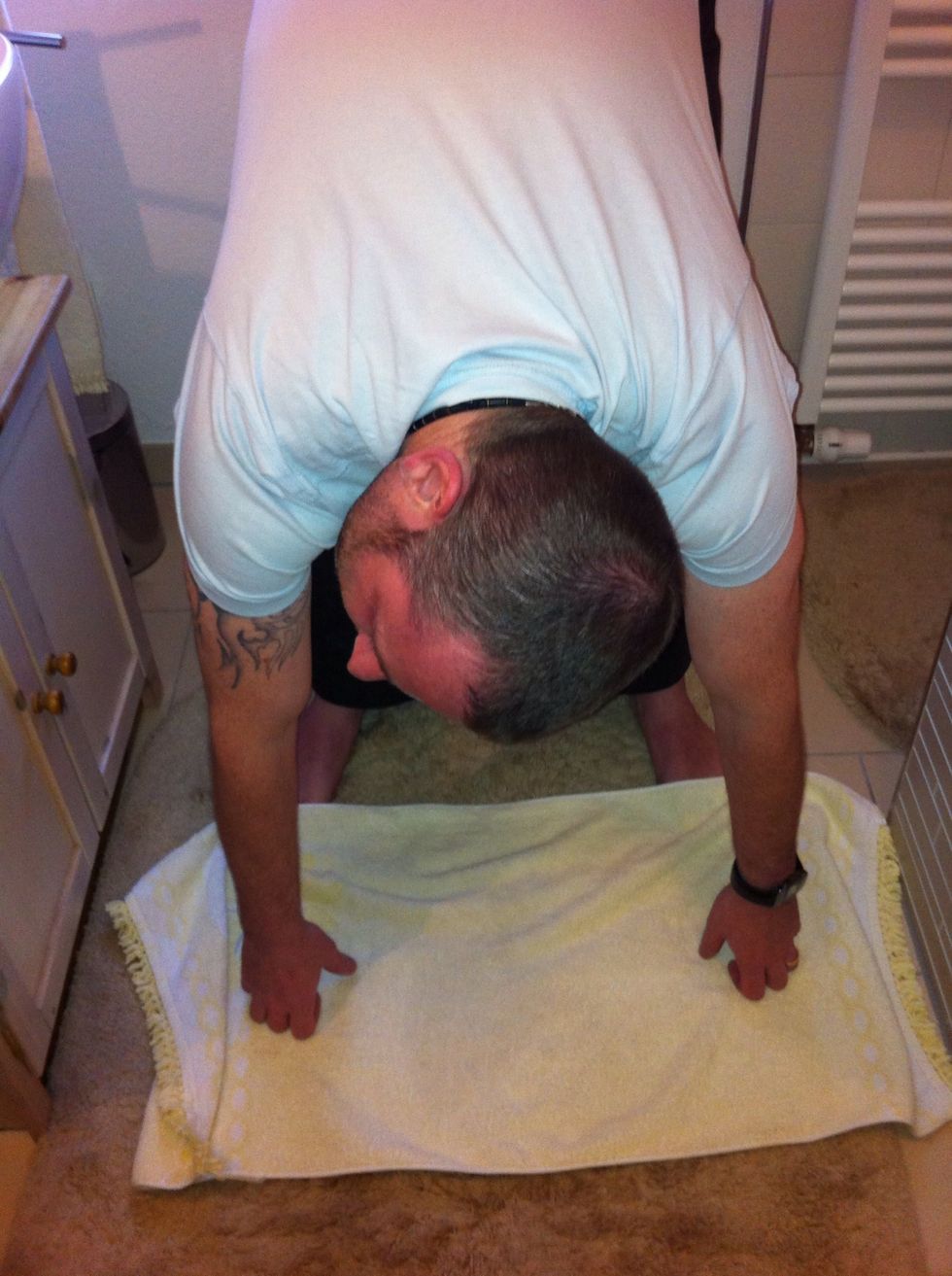 Bow down and slowly tilt your head so the remaining water can come out. Blow gently!