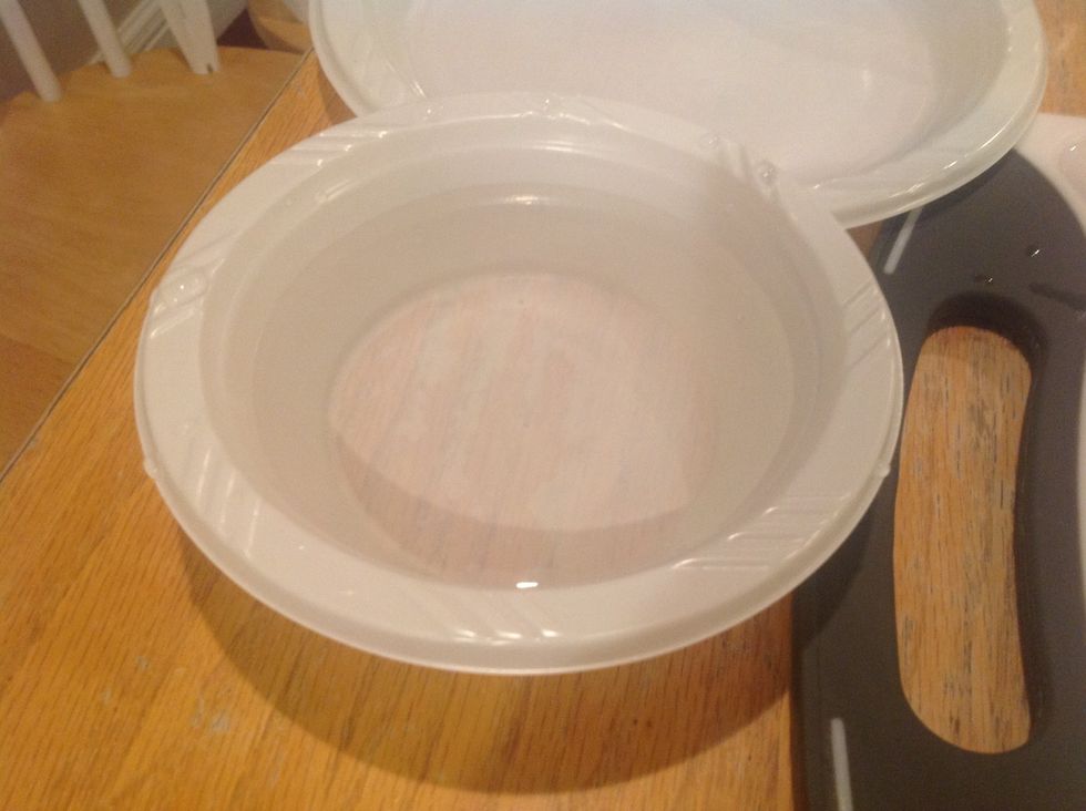 Bowl of water to dip your hands into between sushi rolls