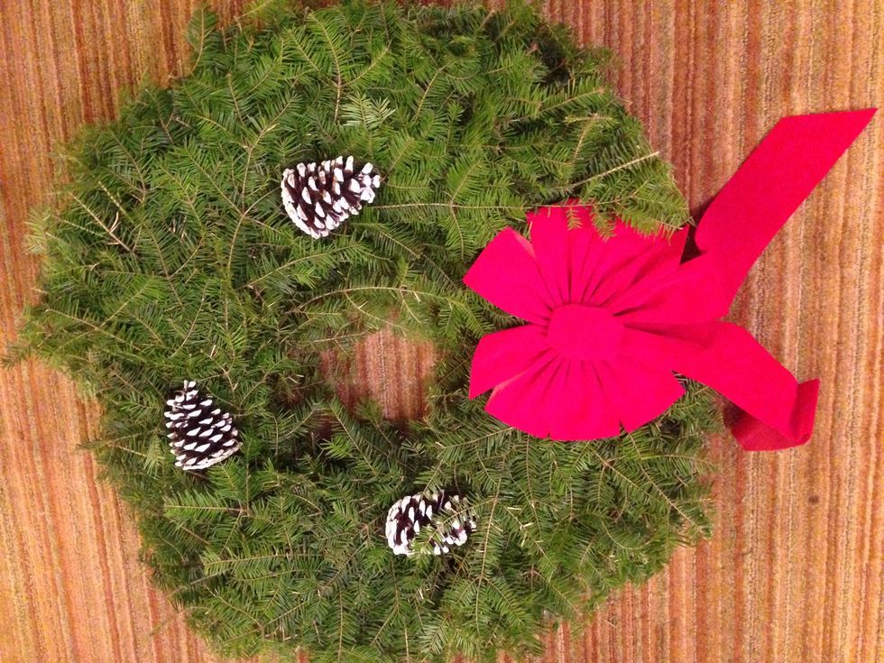 Boy Scout wreath!! Thanks to the young guy from the neighborhood!