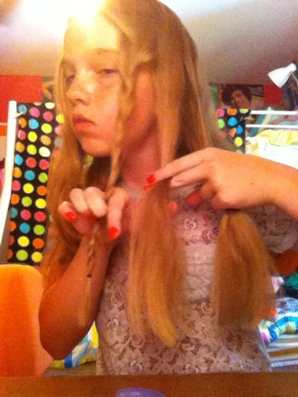 Braid each one and tie off with an elastic