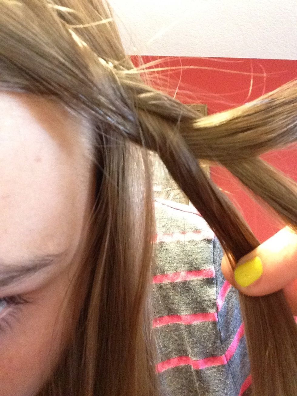 Braid one or two times around regularly