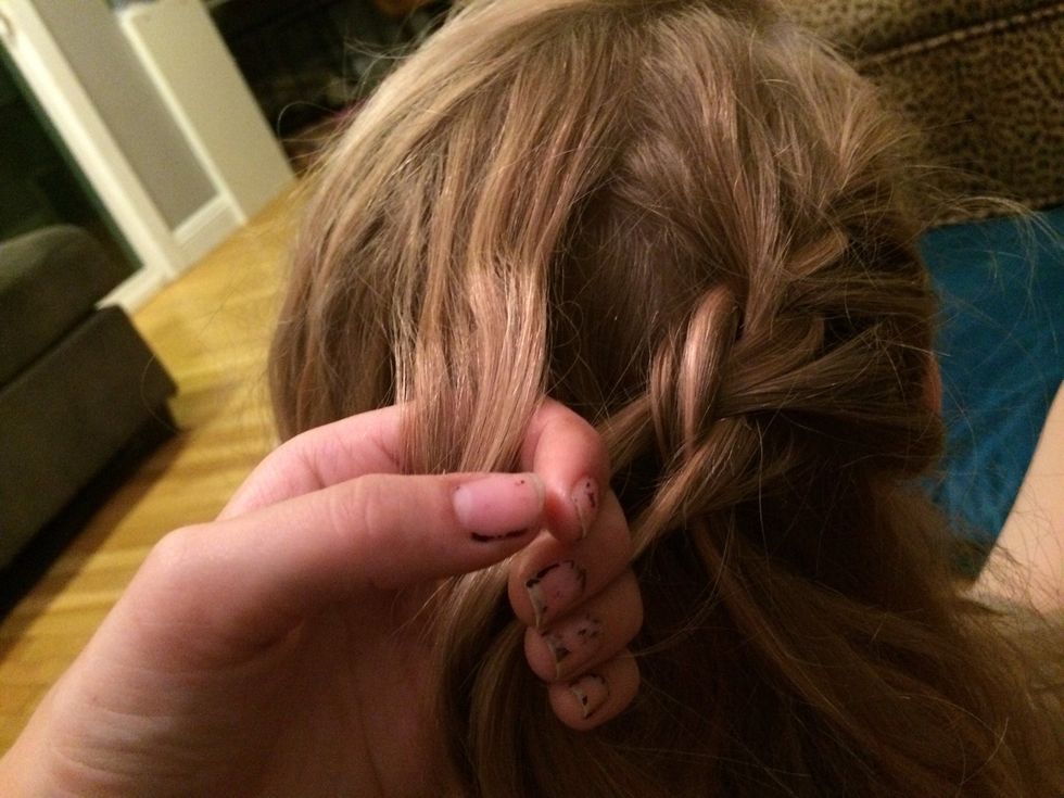 Braid some more and grab another strand