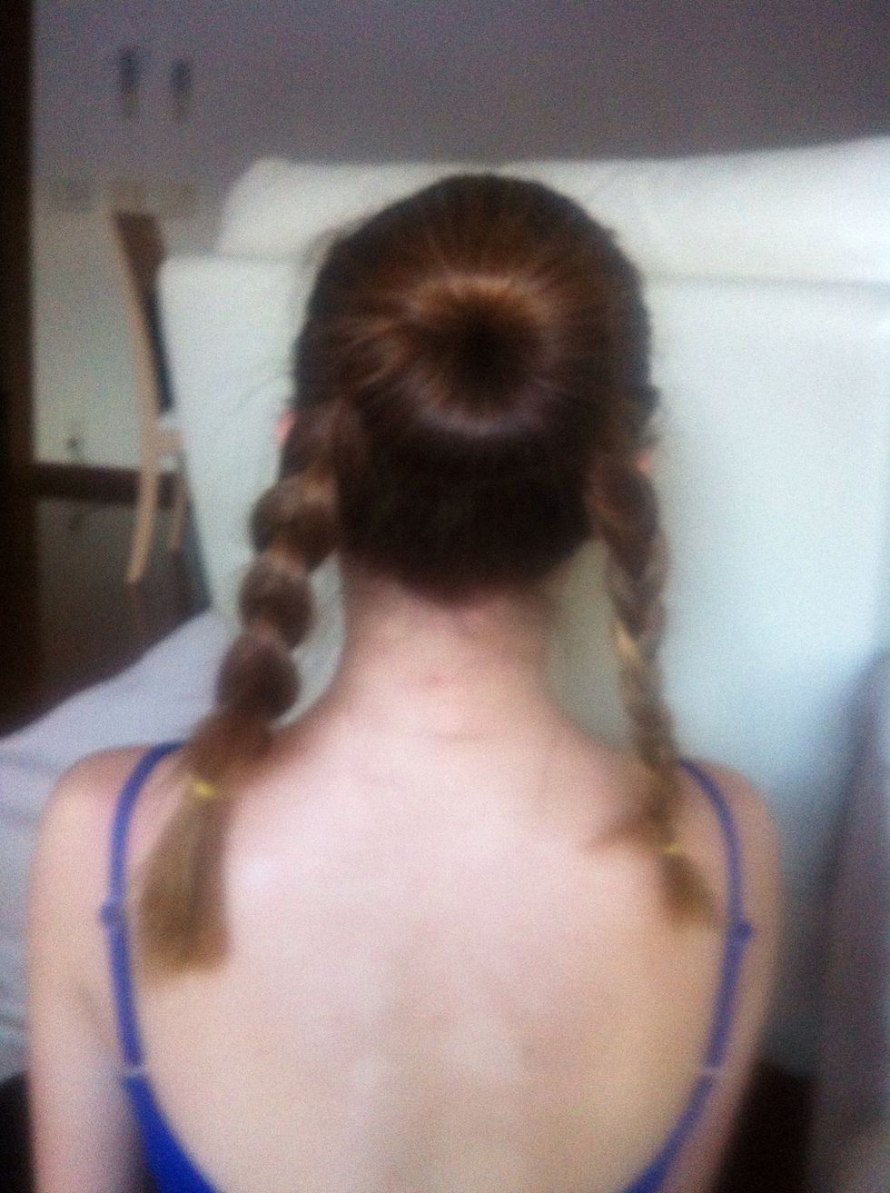 Braid the hair that is left out