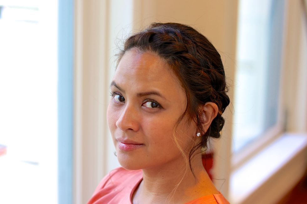 Braids are in this Fall, and this is a nice way to dress up a hairstyle without spending too much time getting ready. Twist two braids around a bun and voila, you\u2019re ready for work or a night out.