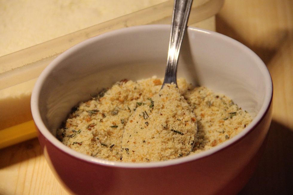 Bread crumbs with sage and rosemary