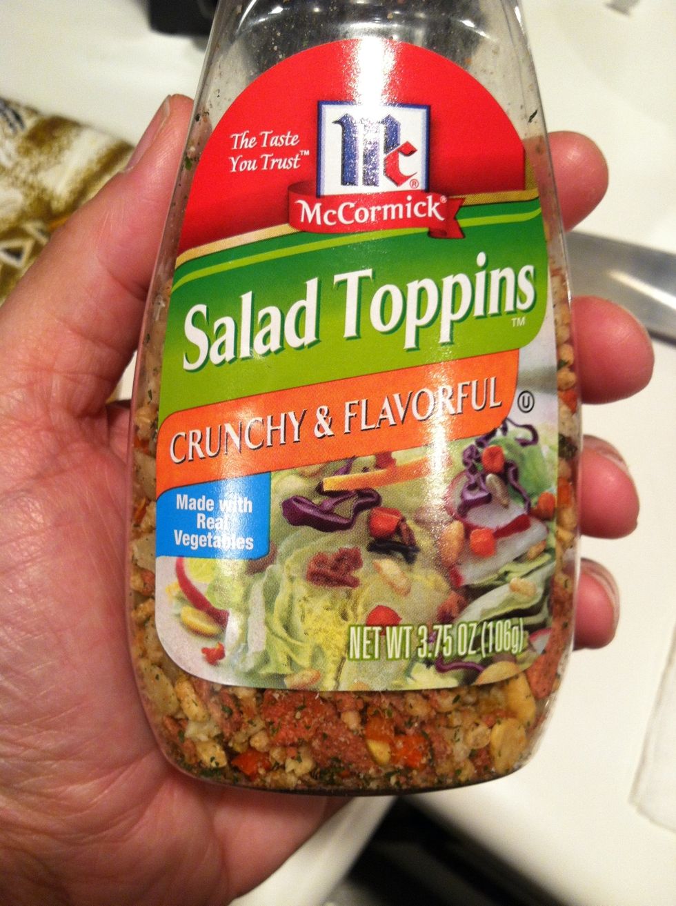 Breadcrumbs get soggy, so I tried sprinkling this mix on the onion. It's still not crunchy. I want to try Bacos, but they've become hard to find. Maybe skip toppings altogether until after baking.