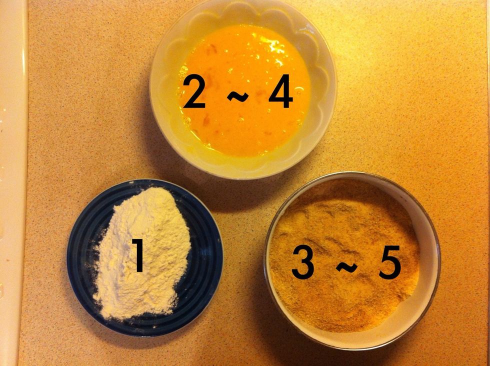 Breading have 5 steps.