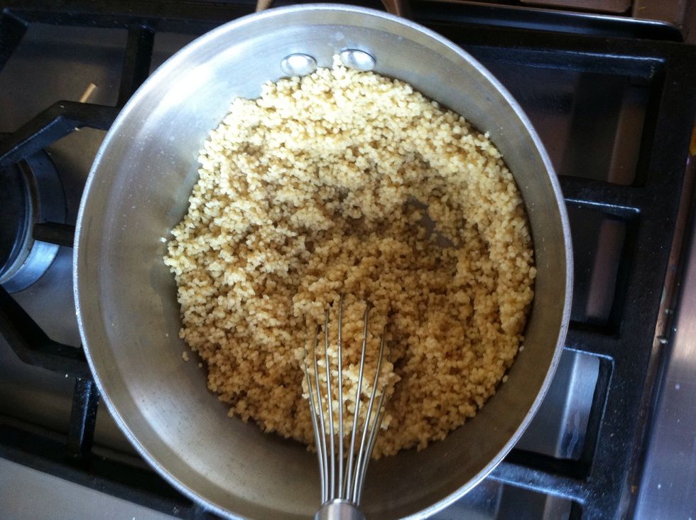 Break apart couscous gently