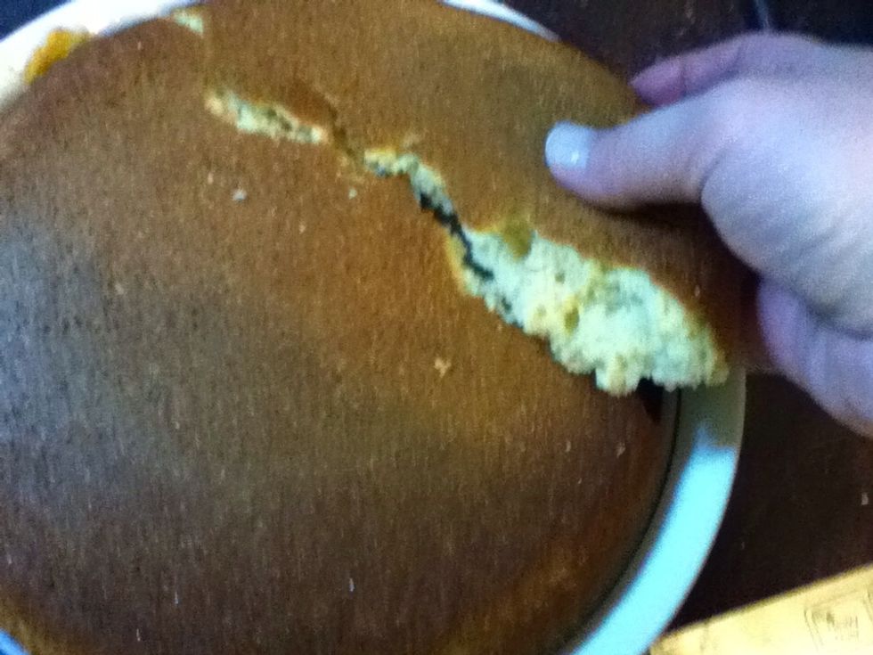 Break bread and crumble.