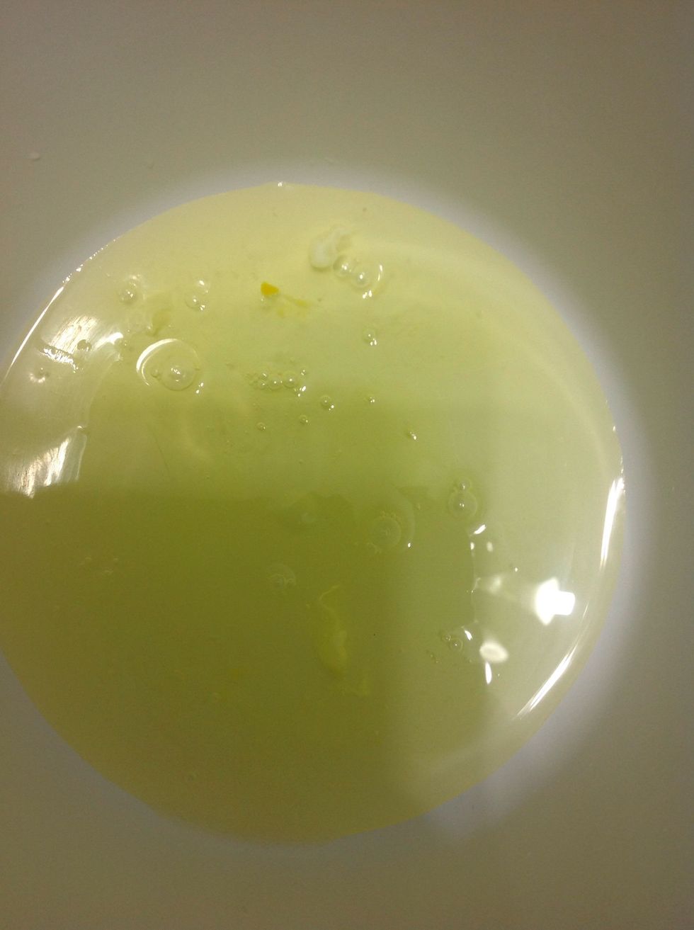 Break eggs and separate yolk and albumen