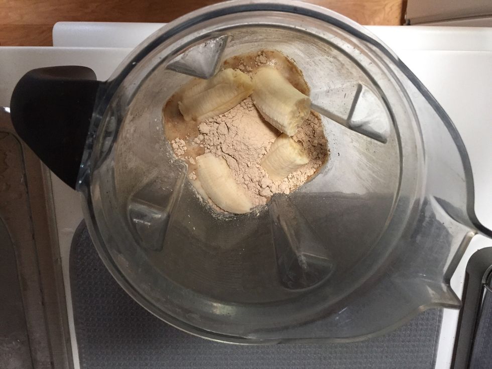 Break it into four pieces and put it in the blender.
