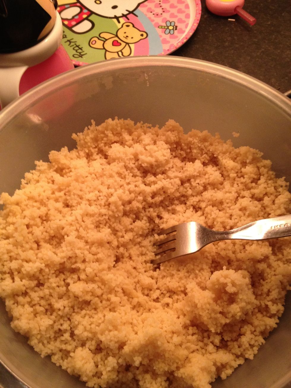 break it up with a fork. you can add a dollop of olive oil if you want