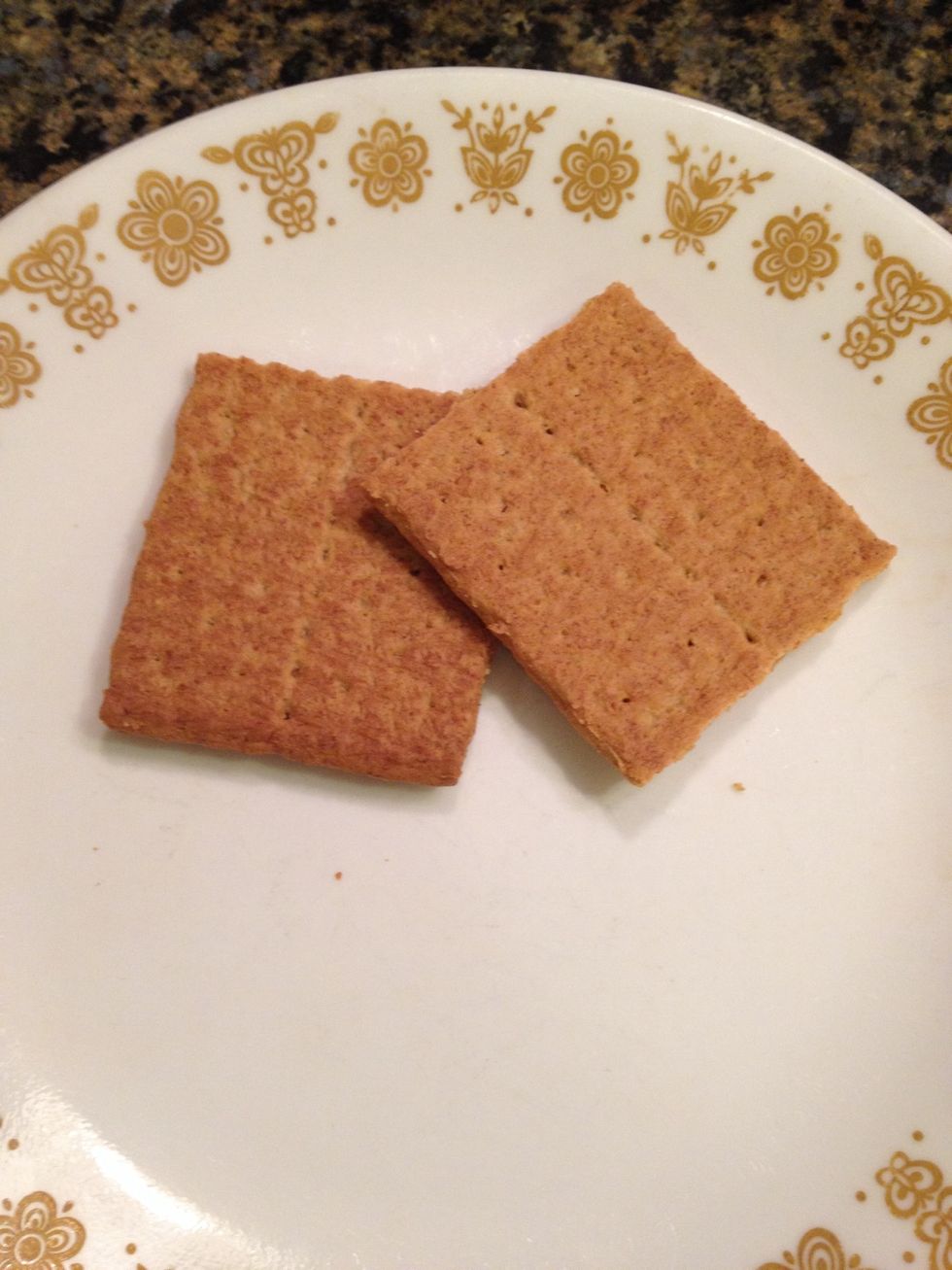 Break one graham cracker in half \ud83d\udc4d