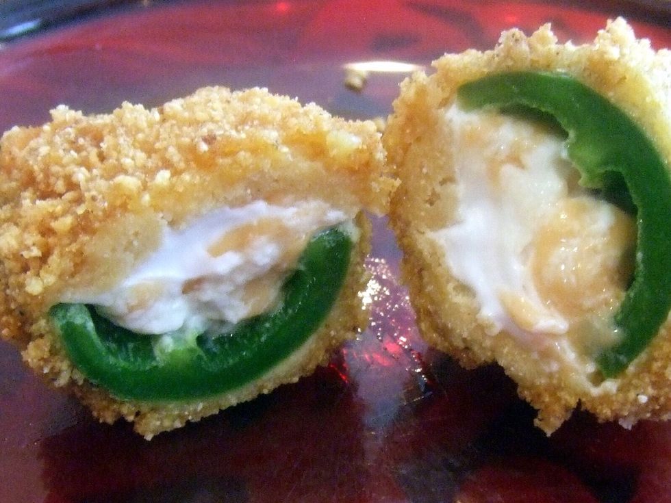 Break one open and see what you have created! Dip in ranch dressing or fruit jam or whatever your heart desires. Or simply pop these poppers as is and taste the deliciousness! Enjoy!