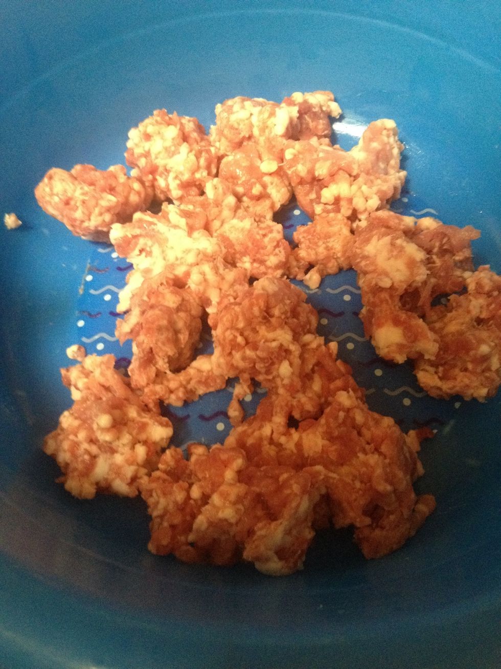 Break out meat to estimate amount of Bao you will be making