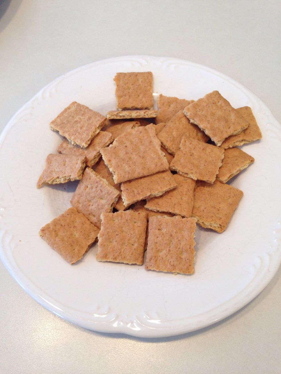 Break remaining 4 graham crackers into pieces.