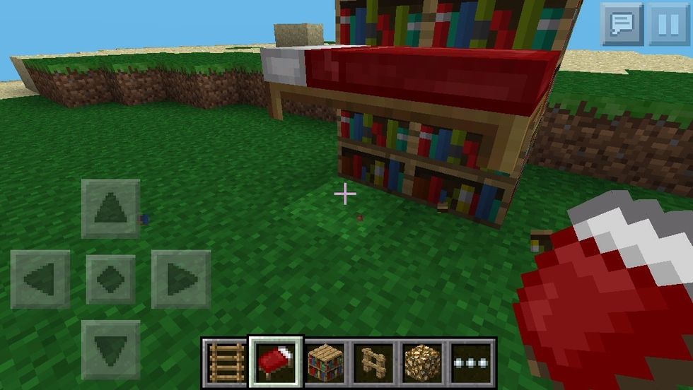 Break the blocks under it
