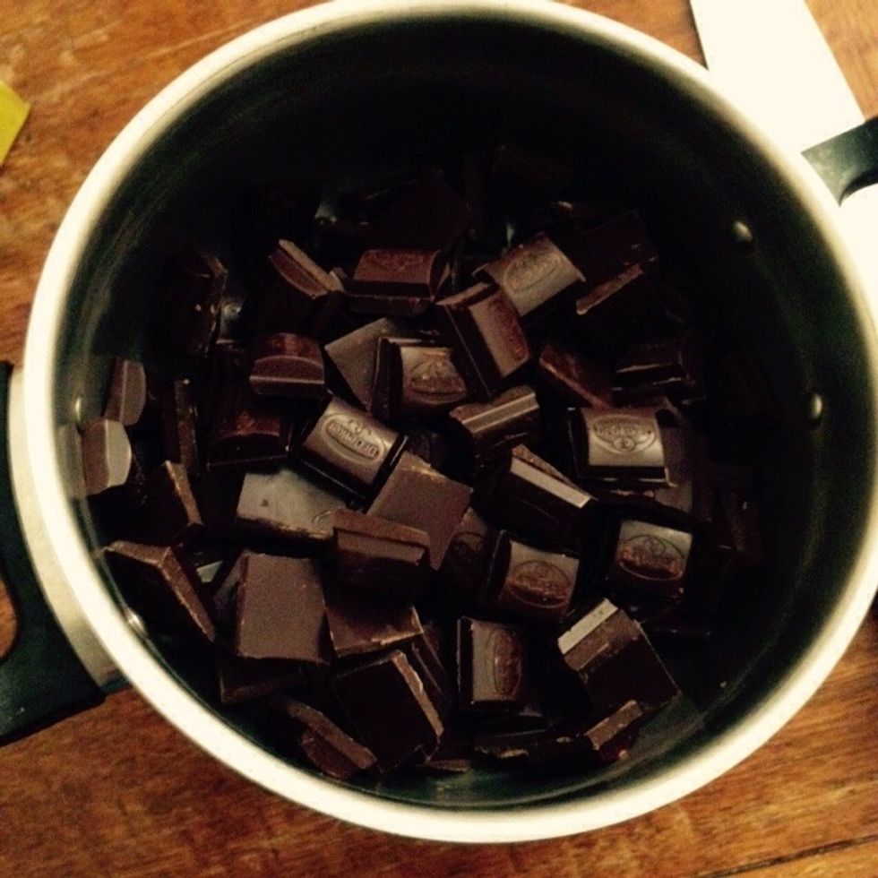 Break the chocolate into pieces