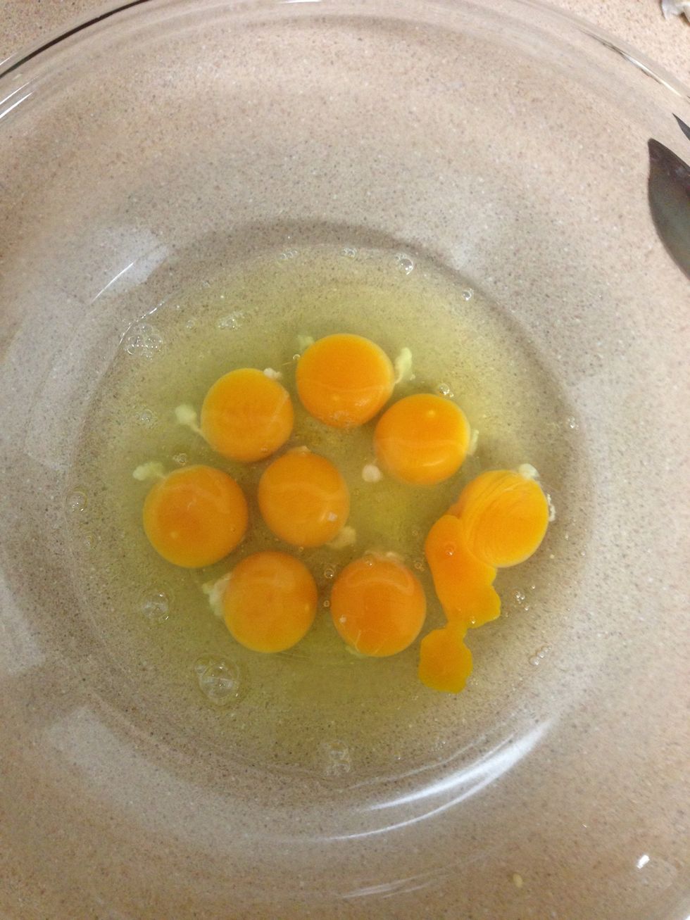 Break the eggs into a bowl