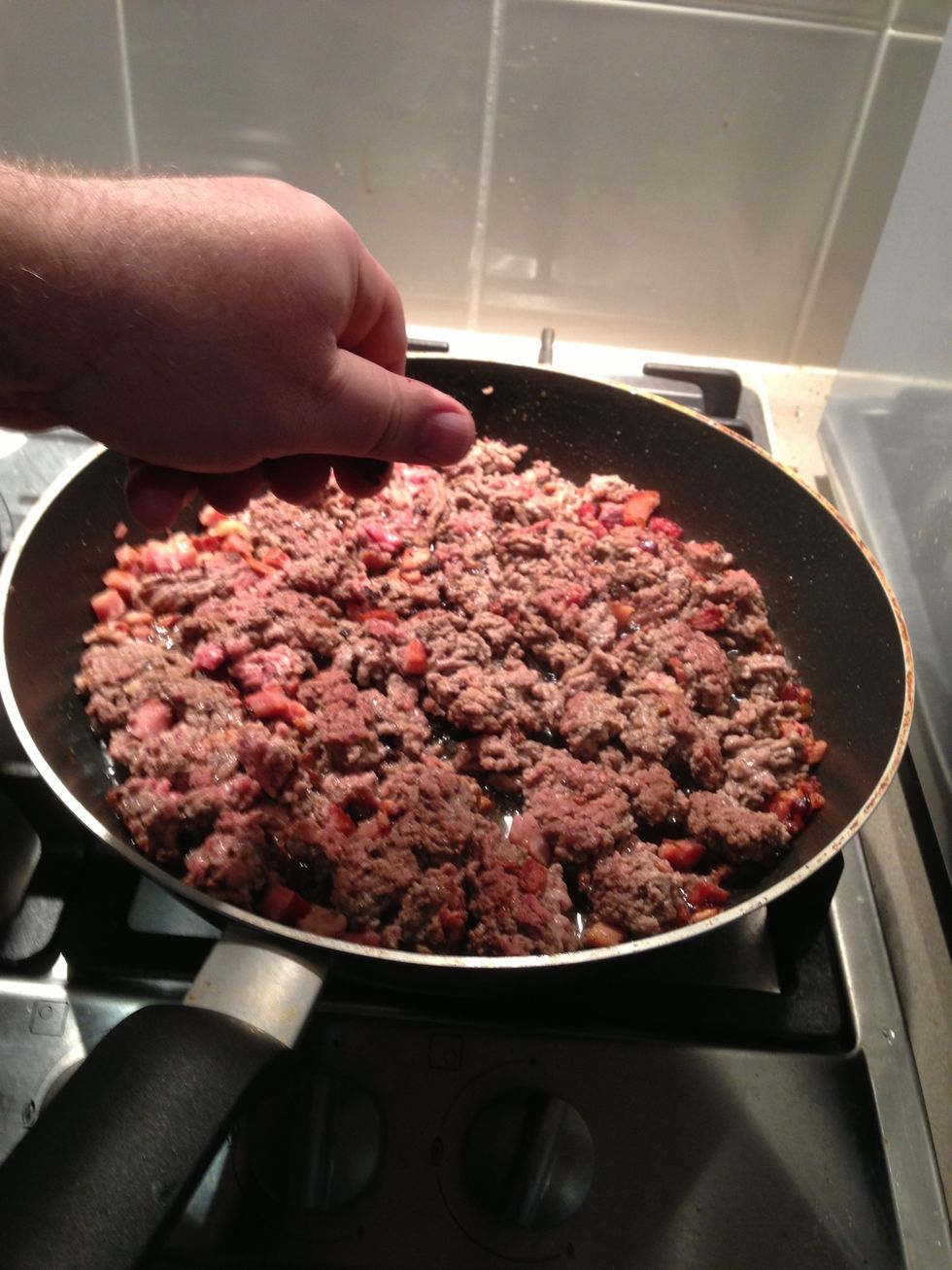 Break up the stock cube and sprinkle all over evenly