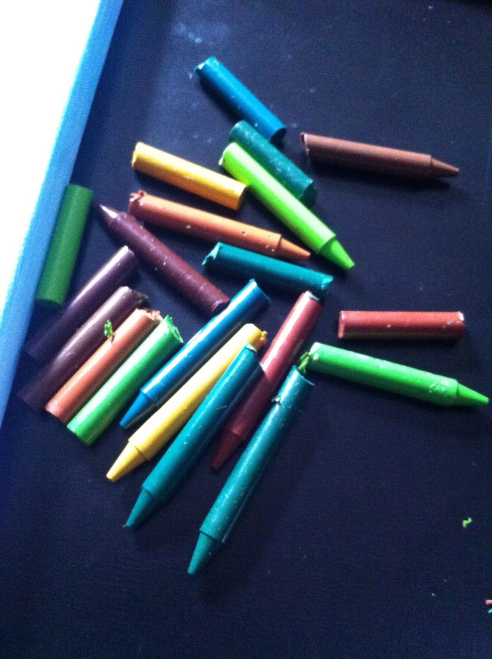 Break your crayons in half.