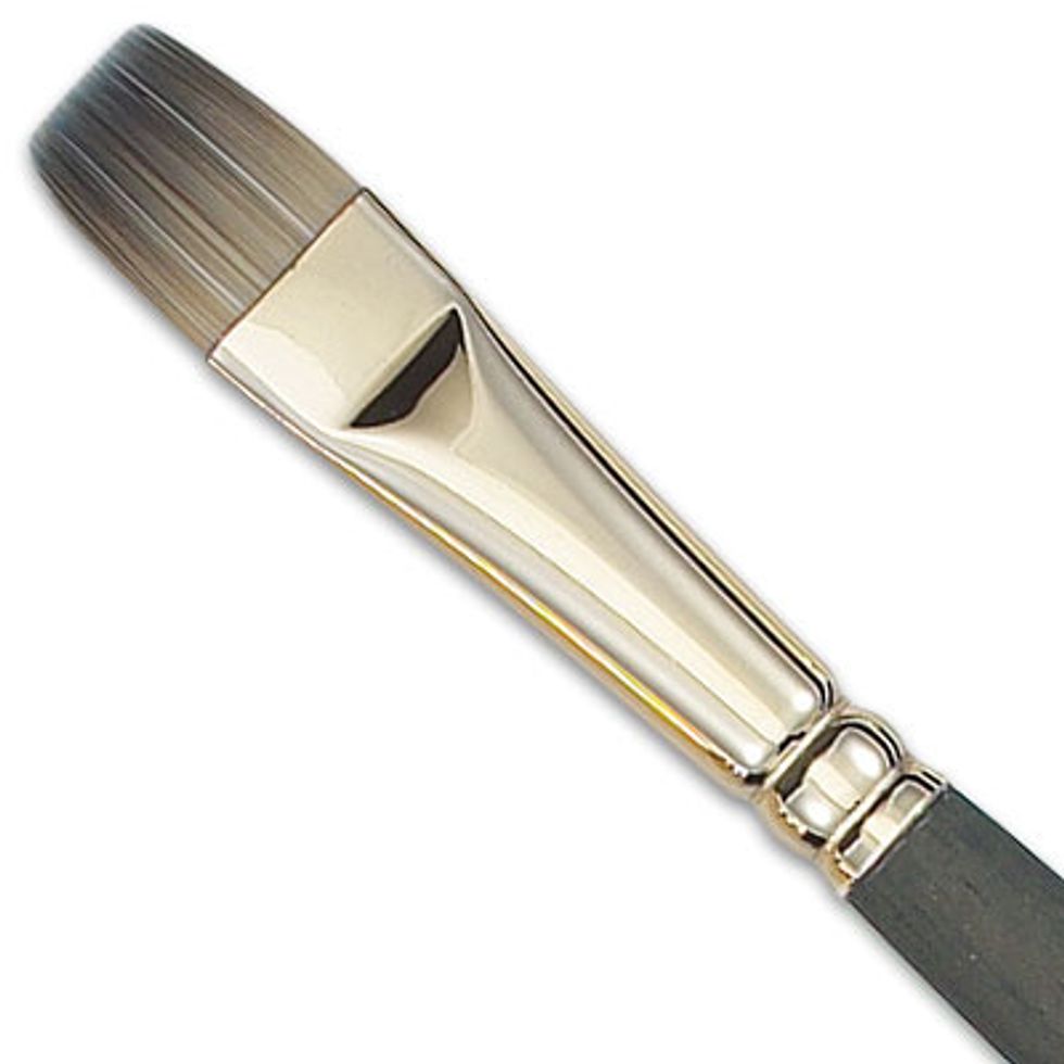 Bright Brush: This brush is the same as a flat brush, but with shorter bristles for details and different spring-action.