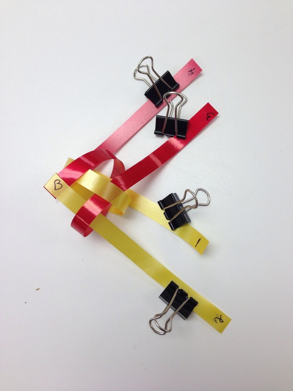 Bring 3-red up through yellow loop.