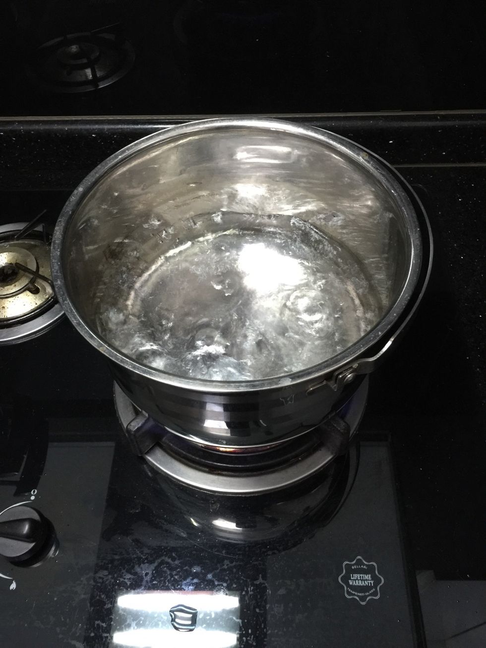 Bring a pot of water to boil.