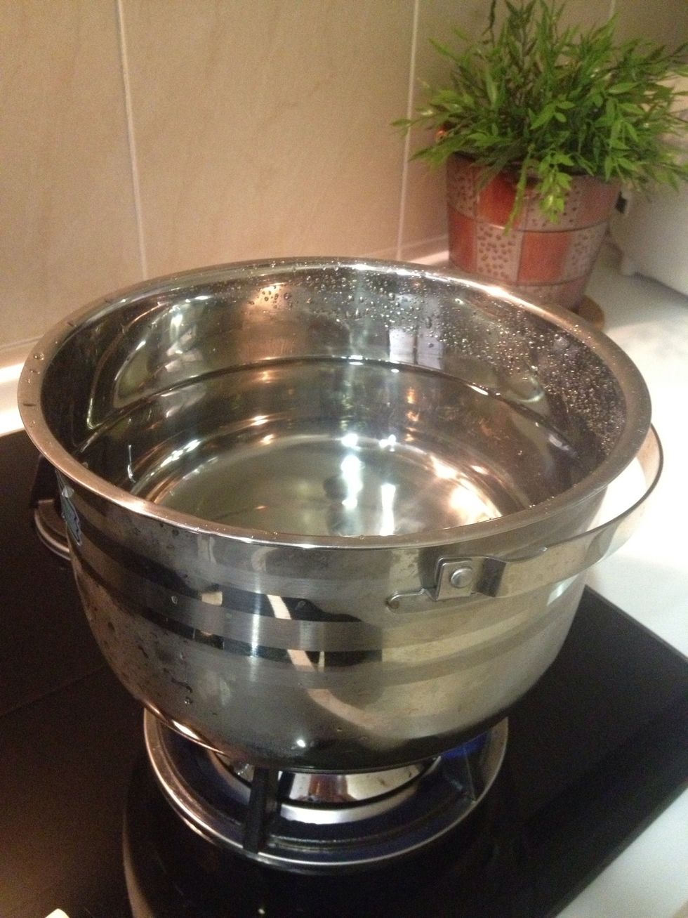 Bring a pot of water to boil.