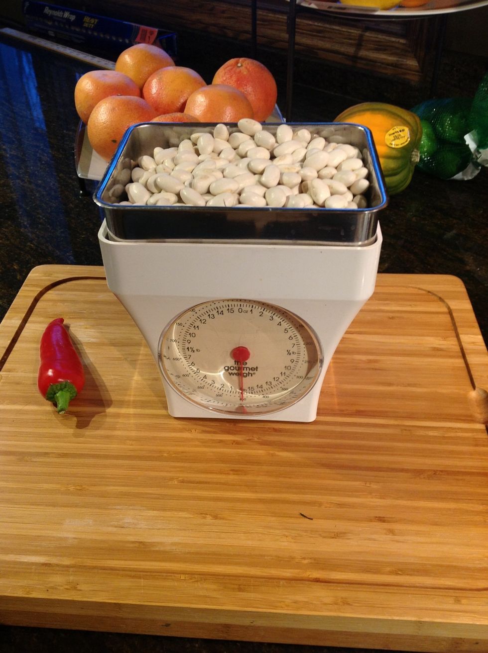 Bring beans to boil in 6 cups salted water for 2 minutes, cover remove from heat and let stand 1 hour.