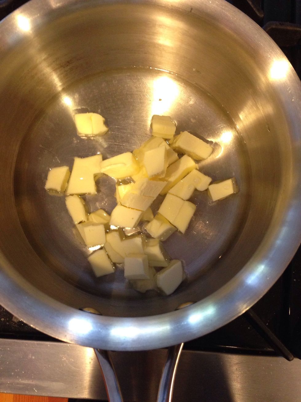Bring butter and water to a soft boil!