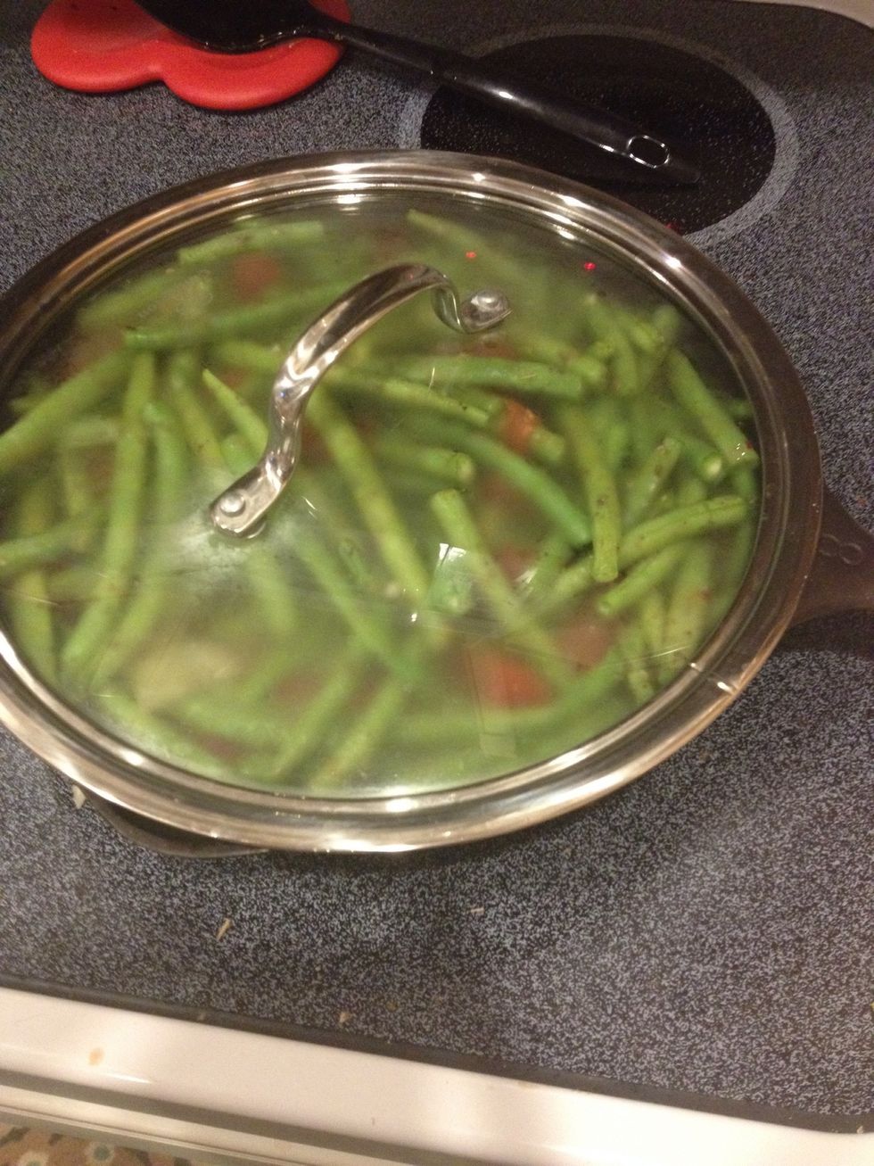 Bring everything to a boil then turn down to low for a simmer. Cover and simmer