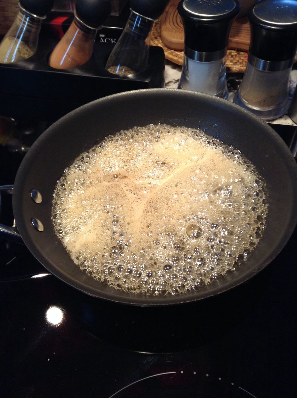 Bring honey to a boil