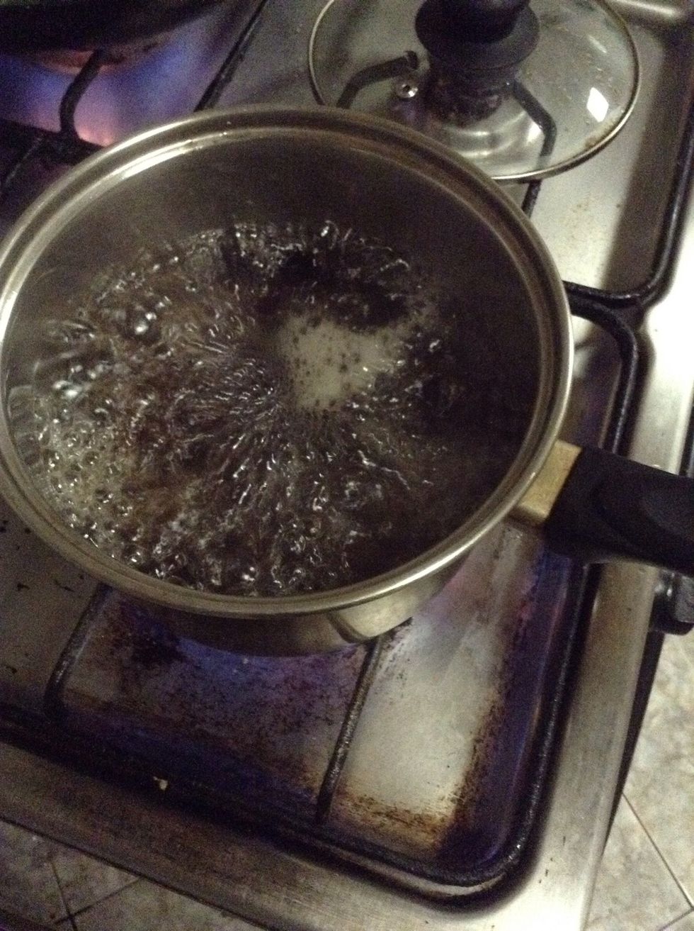 Bring it a nicer boil, till the consistency is lil thicker