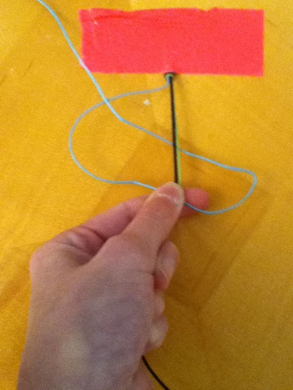 Bring it under, through, and up.