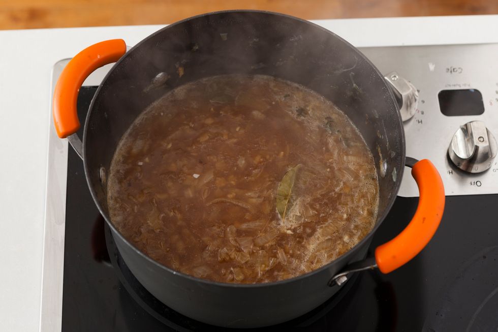 Bring mixture to a simmer, then reduce heat to medium-low and let simmer for at least 10-15 minutes covered.
