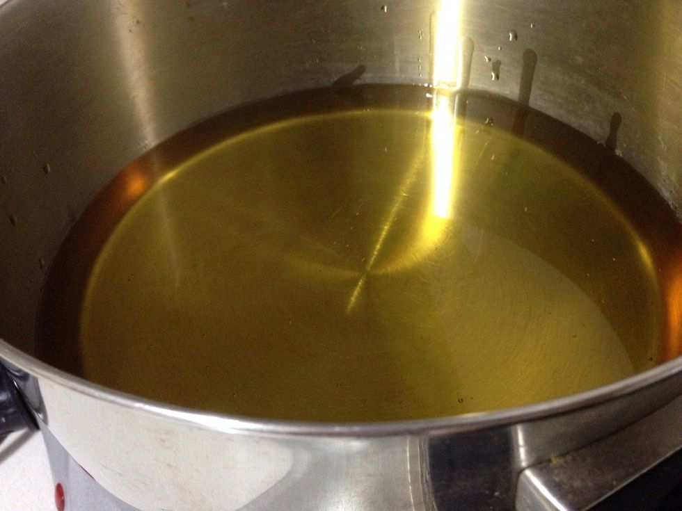 Bring oil to a temperature of 160 degrees (320F)