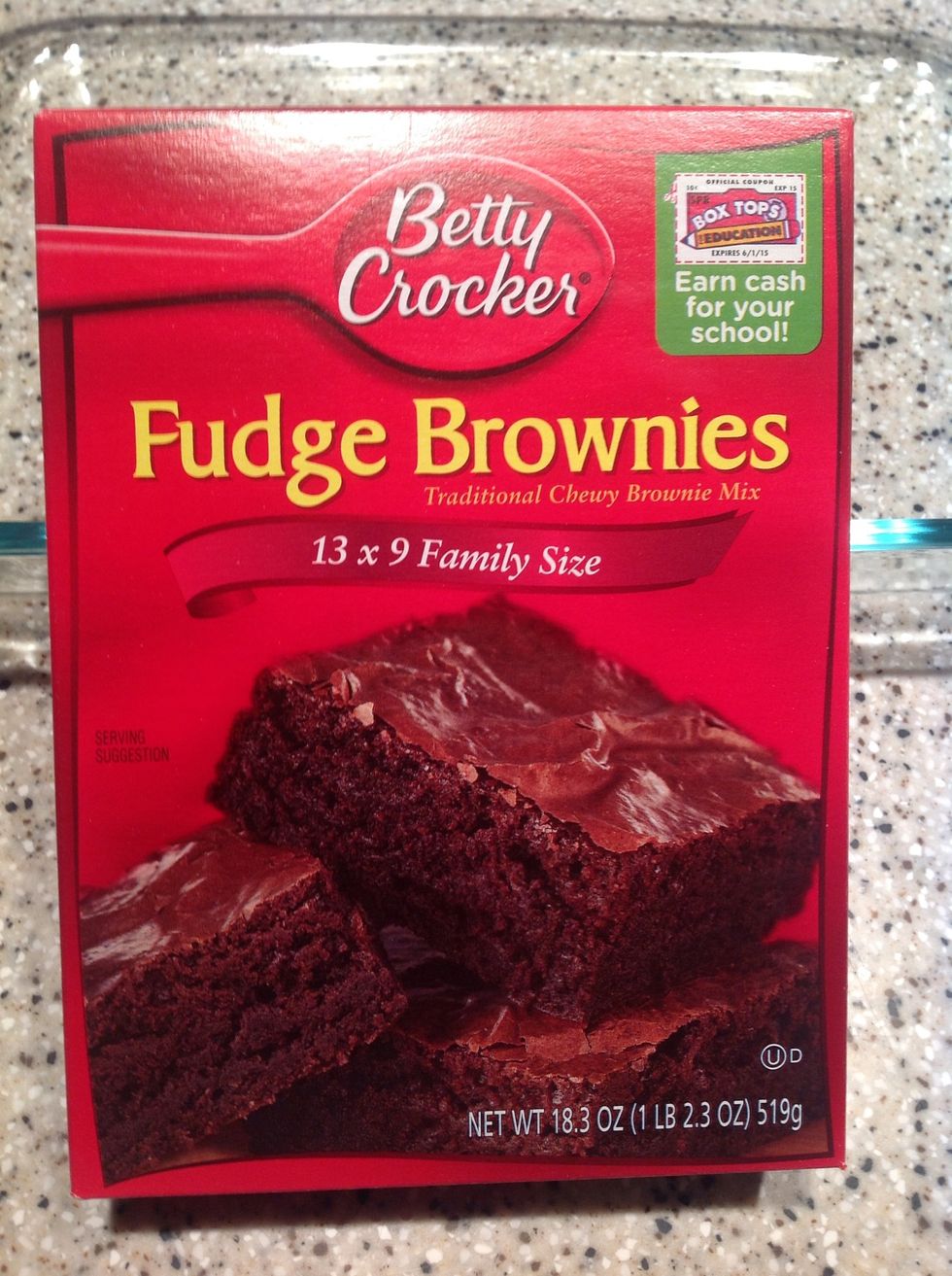 Bring out a box of brownie mix.