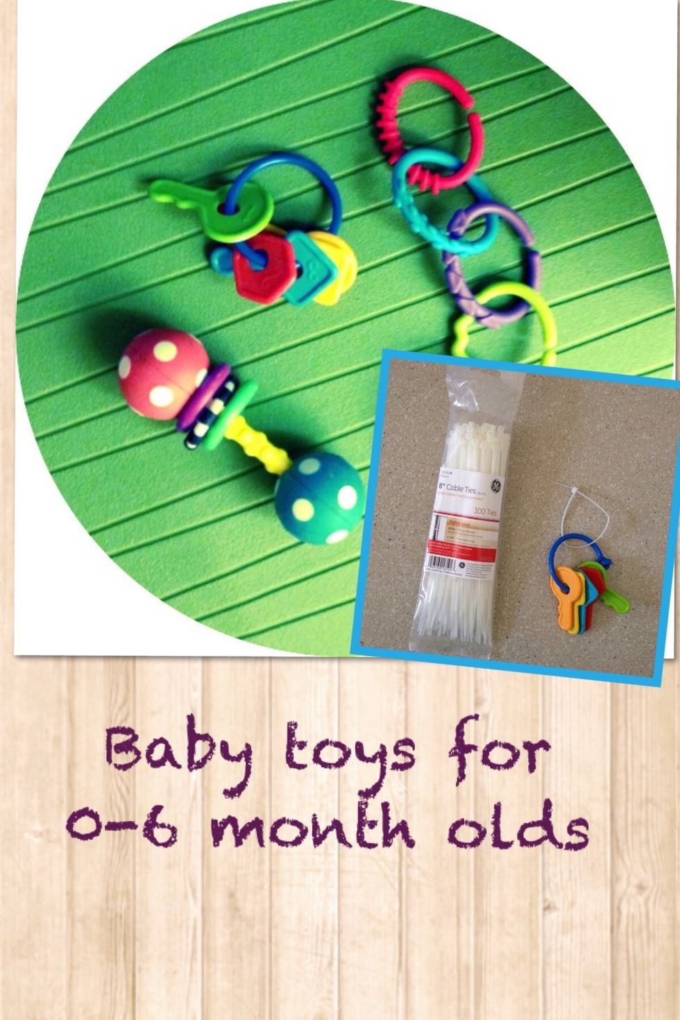 Bring out those baby toys for 0-6 month olds.\u2600Place them on the floor or hang them within the bunny's reach with a simple zip tie.