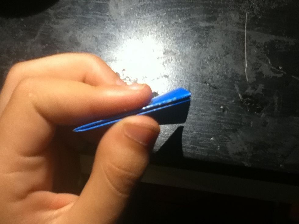 Bring the sides together as in step 11. Hold it for a little while so that the glue dries.