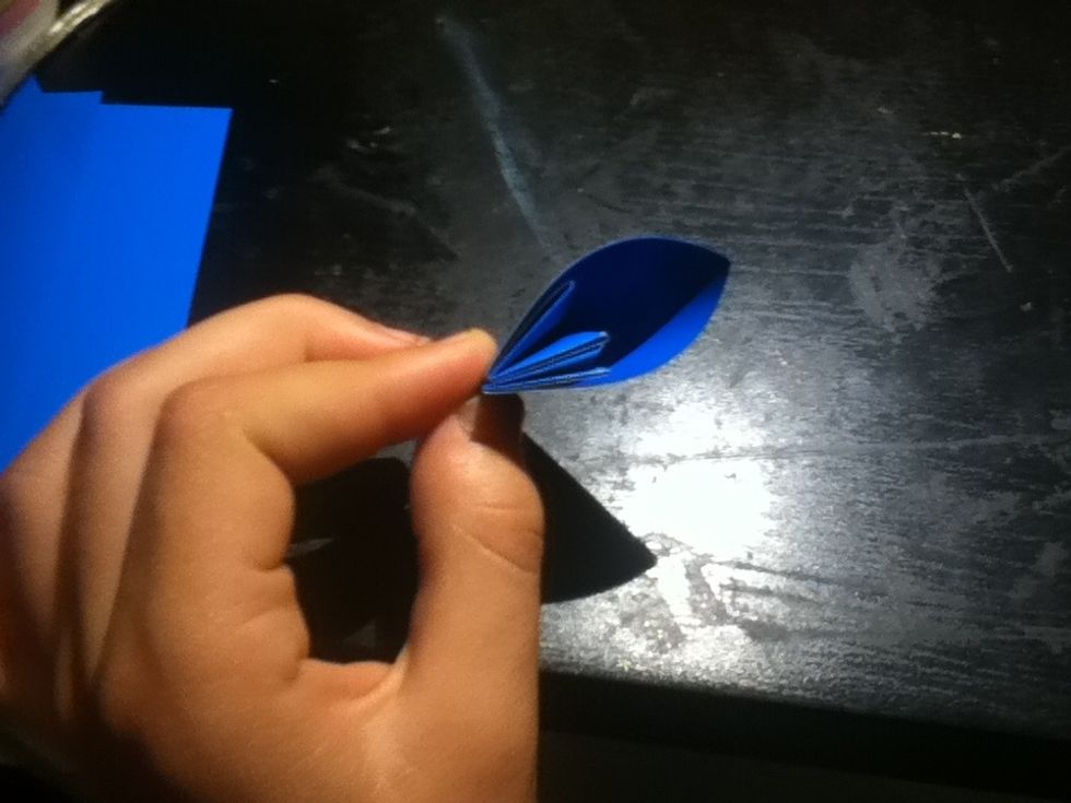 Bring the two edges together to see what it will look like. Then let it go and it will flatten out again.