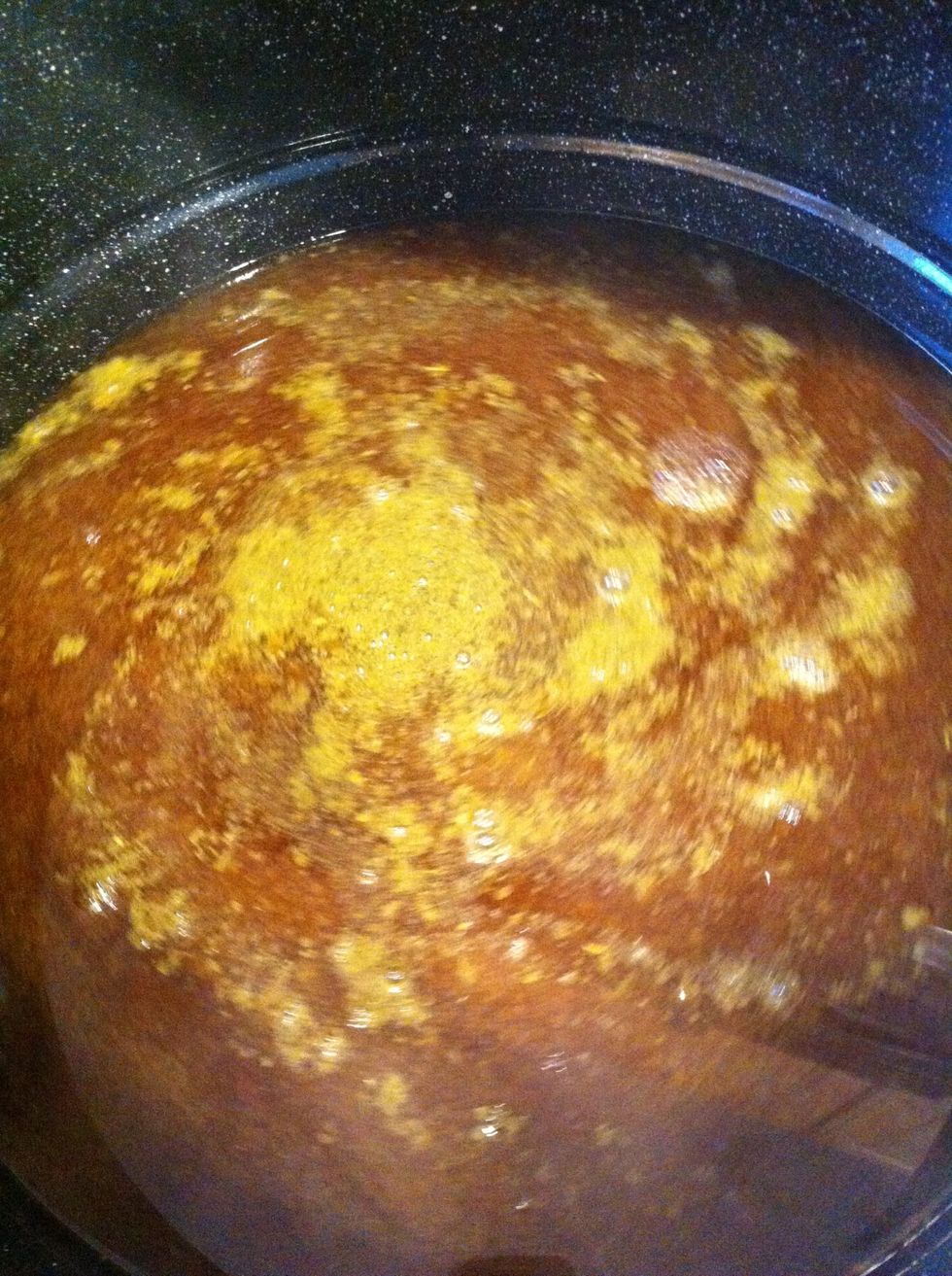 bring this new malted wort to a boil. it's going to get hot in your kitchen. your gonna sweat. call me if you can't handle it. now once you get the boiling bubbles. add your first addition of hops.