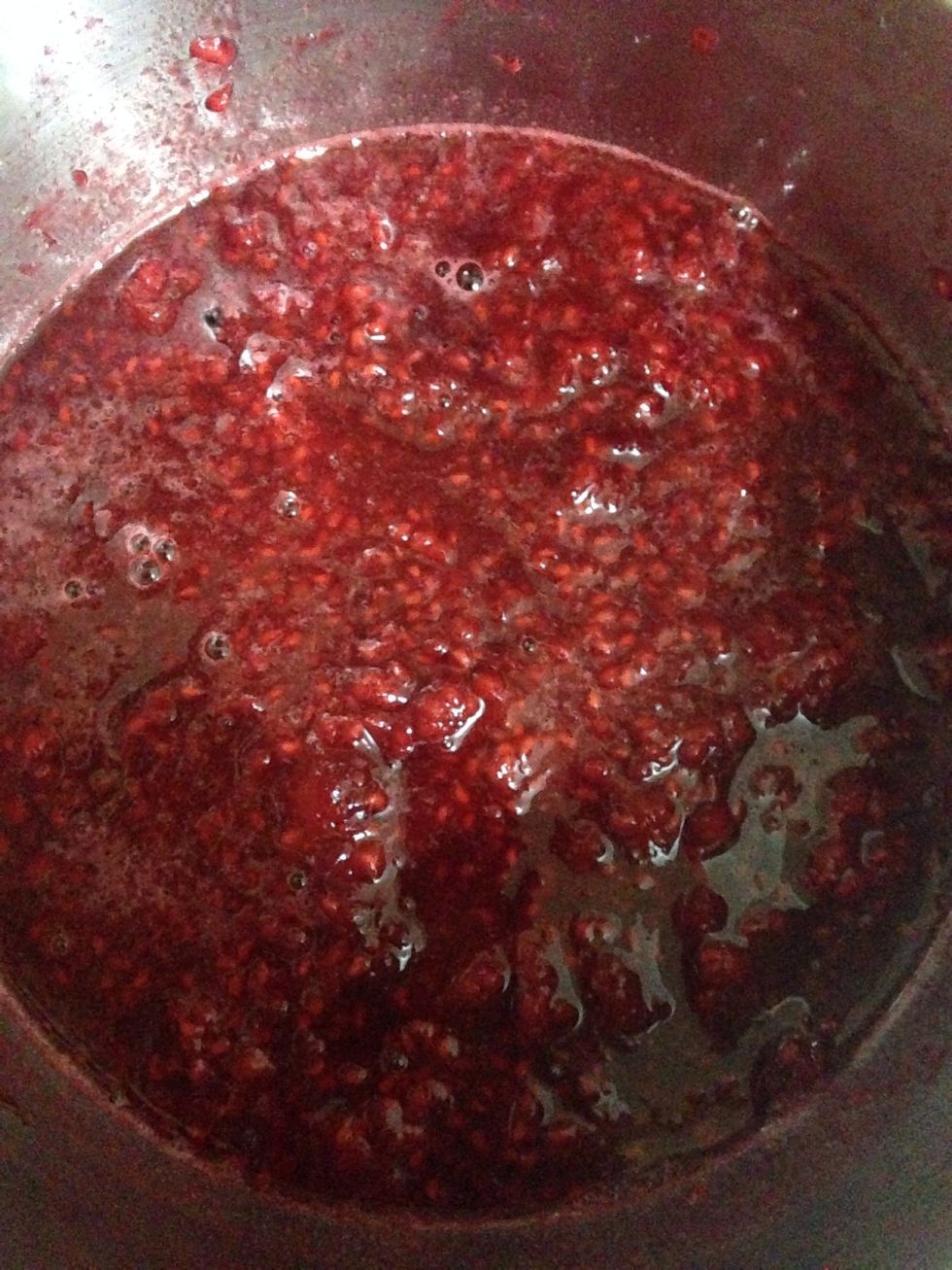 Bring to a boil and cook until berries are soft enough to mash with a fork. Mash to desired consistency