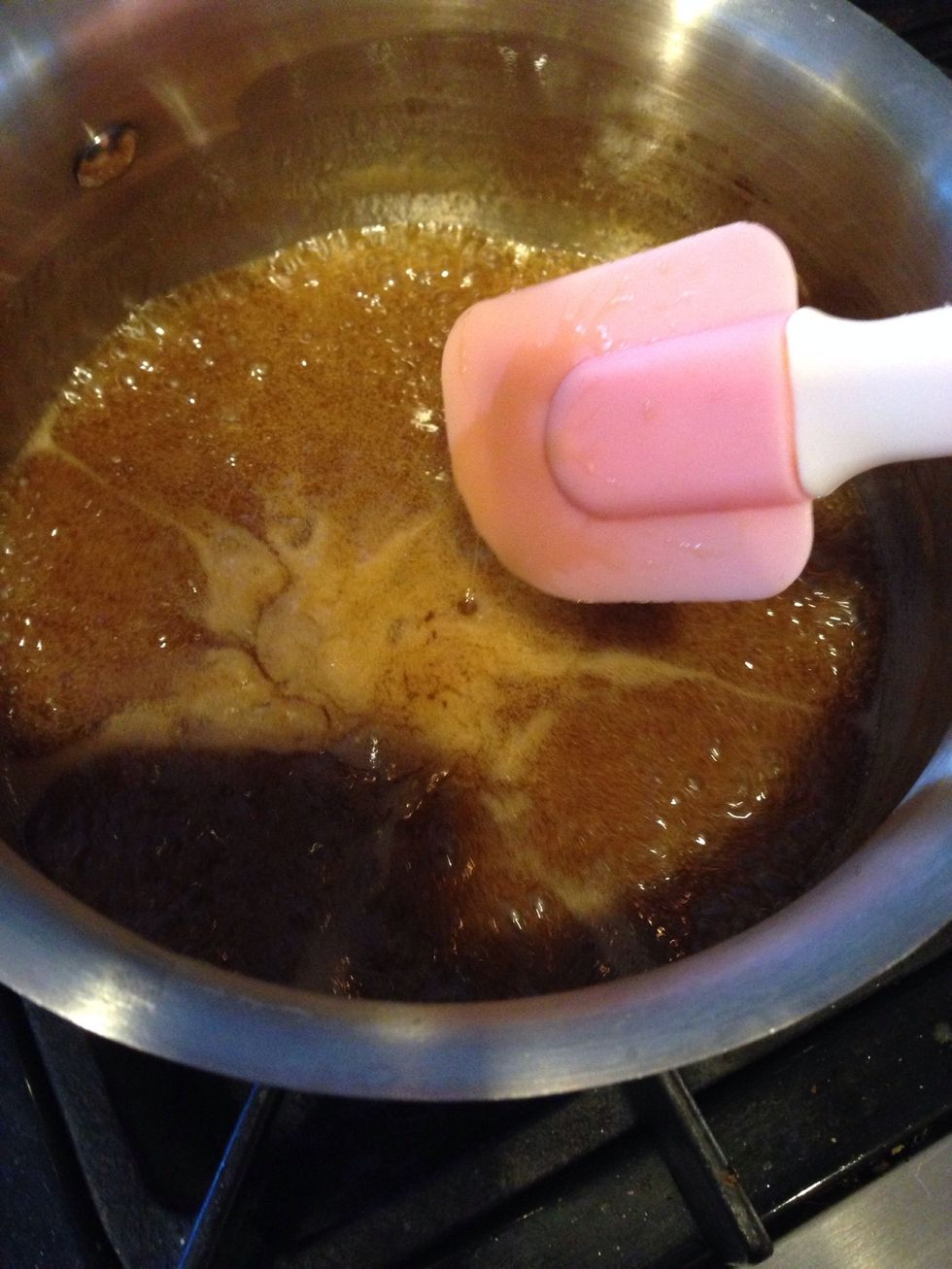 Bring to a boil for exactly 3 min, don't worry, just set a timer for three minutes when it starts bubbling. :)